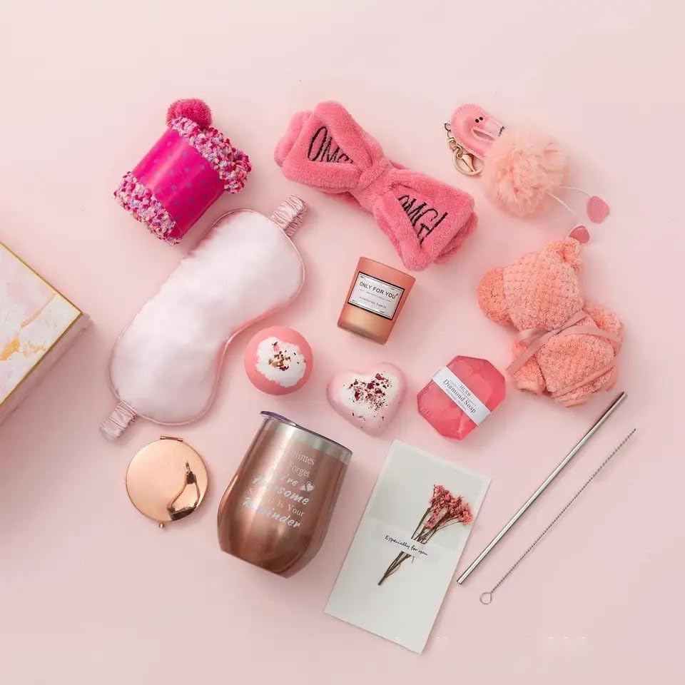 Geburtstags-Präsentkörbe - Namvo Geschenke zum 18. Geburtstag für Mädchen, Happy Birthday-Verwöhnset, Geschenkkorb, Geschenke zum 18. Geburtstag für Mädchen zu Thanksgiving/Weihnachten/Muttertag/Valentinstag – Bild 3