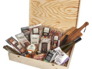 Wurst-Präsentkörbe – Vulcano Lunch Case – Geschenkbox mit Prosciutto, Salami, Vulcanossi, Speckwurzeln & steirischen Spezialitäten – Feinkost-Geschenk für Genießer, ideal für Männer, Frauen, Geburtstag & Weihnachten