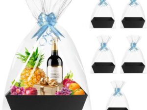 Geburtstags-Präsentkörbe – Leere Geschenkkörbe, Geschenkkörbe, Körbe für Geschenke, leerer Geschenkkorb, für Feiertagsgeburtstag, Hochzeit, Weihnachten, Valentinstag, Erntedankfest, Ostern, Halloween, [Pack of 5]