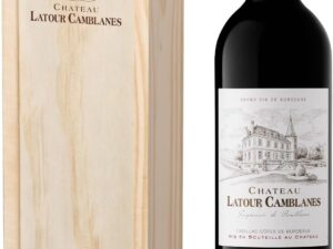 Wein-Präsentkörbe – Geschenkset Holzkiste – Château Latour Camblanes Seigneurie de Camblanes – AOP Cadillac Côtes de Bordeaux – Rotwein – 75cl