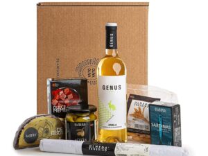 Wurst-Präsentkörbe – OLMEDA ORÍGENES Olmeda Super Gourmet Geschenke für Feinschmecker – Auswahl an Weinen, Wurstwaren, Tapas, Konserven, Snacks und Süßigkeiten (spanische Produkte)