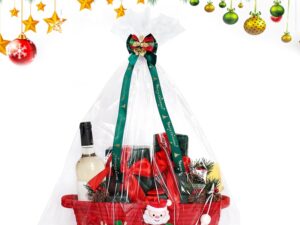 Geburtstags-Präsentkörbe – Weihnachtsgeschenkkorb, dekorativer Korb als Geschenk für Damen und Herren, Aufbewahrungskorb, Geschenkbox für Geburtstag, Feiertage, Einweihungsparty