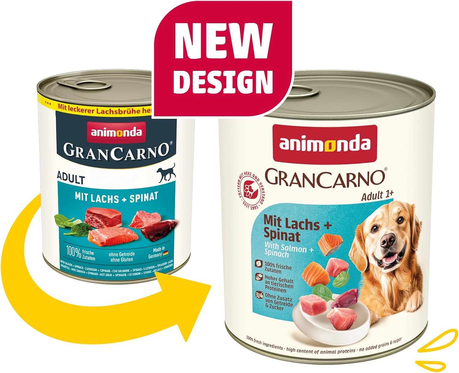 Wurst-Präsentkörbe - animonda Grancarno Adult Savory Variation (6 x 800 g), Hunde-Nassfutter für ausgewachsene Tiere, Nassfutter für Hunde mit 100 % frischen, Fleischzutaten, Hundefutter ohne Getreide – Bild 2