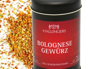 Wurst-Präsentkörbe – Hallingers Bolognese-Gewürzmischung für Pasta, Soße & Fleisch (Dose) – Geschenk zum Muttertag & Geschenkideen zum Vatertag | Erholung im Ruhestand durch ein neues Zuhause
