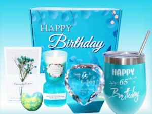 Geburtstags-Präsentkörbe – Trcousoa Geschenke zum 65. Geburtstag für Frauen, Geschenkideen zum 65. Geburtstag, Geschenkideen zum 65. Geburtstag für Frauen, Geschenkidee für 65-jährige Ehefrau, Mutter, Schwester, Ehefrau, Tante