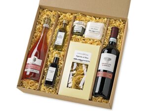 Wein-Präsentkörbe – Grande Festa Geschenkkorb Italien Feinkost Geschenk für Männer und Frauen zu Weihnachten I Geschenkkorb Geschenkbox mit Wein, Olivenöl und Spezialitäten aus der italienischen Gourmetküche