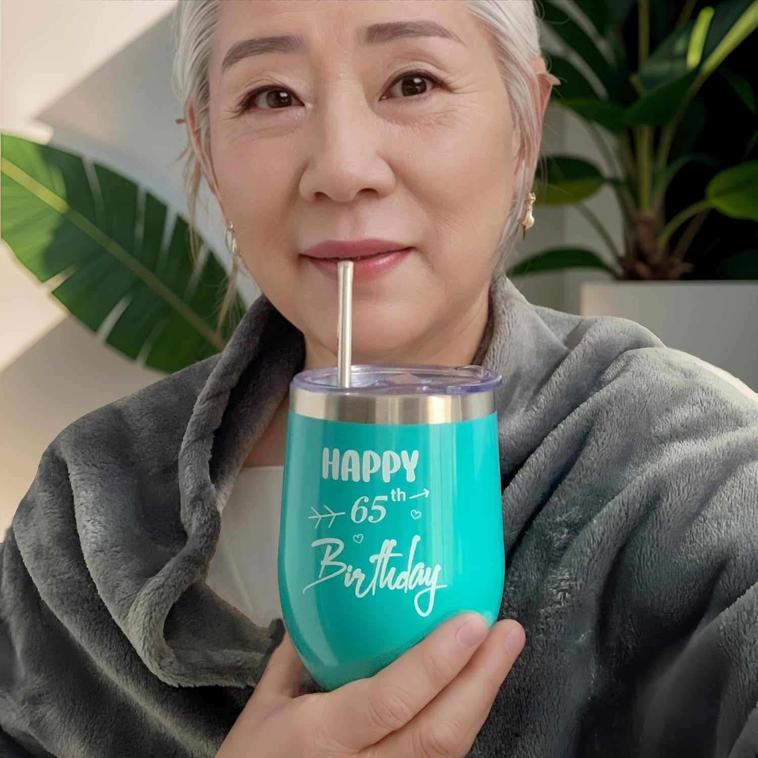 Geburtstags-Präsentkörbe - Trcousoa Geschenke zum 65. Geburtstag für Frauen, Geschenkideen zum 65. Geburtstag, Geschenkideen zum 65. Geburtstag für Frauen, Geschenkidee für 65-jährige Ehefrau, Mutter, Schwester, Ehefrau, Tante – Bild 3