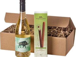 Wein-Präsentkörbe – Geschenkset „Irresistible Sensualities“ (1 x 0,75 l, 1 x 150 g)