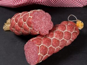 Wurst-Präsentkörbe – Wurstbaron® – Rumsalami 1,2 kg – Würziges Gewürz mit mediterraner Note