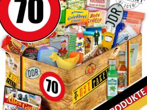 Wein-Präsentkörbe – 24 Allerlei/Geschenkbox/Geburtstag 70/DDR Geschenkbox Vater