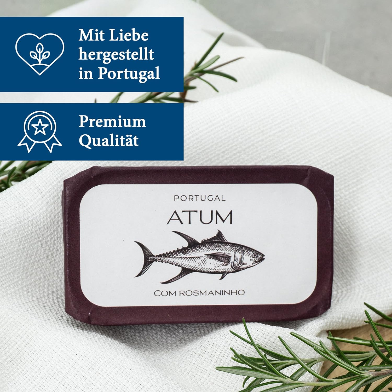 Feinkost Machado Small Gift Box | Cracker, Olive Oil, Tuna with Rosemary & Sardines Paté | Portuguese Delicatessen for Pleasure Moments - Perfect as a Gift – Bild 3
