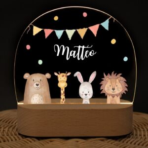 wunderwunsch – Personalised Night Light for Babies – Individual Bedside Lamp for Children – Personalised Gifts Children – Baby Gift – Birth Gift