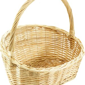 Kobolo Gift Basket / Gift Basket with Handle Made of Woven Willow - Size 3 48 x 41 x 16/51 cm