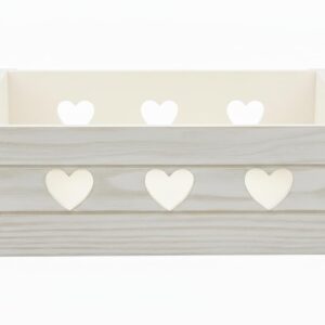 khevga Pine Gift Basket 30 × 20 × 12 cm – Loving Gift Box to Fill with Heart Details – Ideal for Weddings, Birthdays & Special Moments