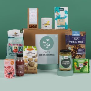 Good Improvement Box | Get Well Soon Gift Package with Snacks & Many Recovery Gifts | Care Package, Gift Basket Vegan