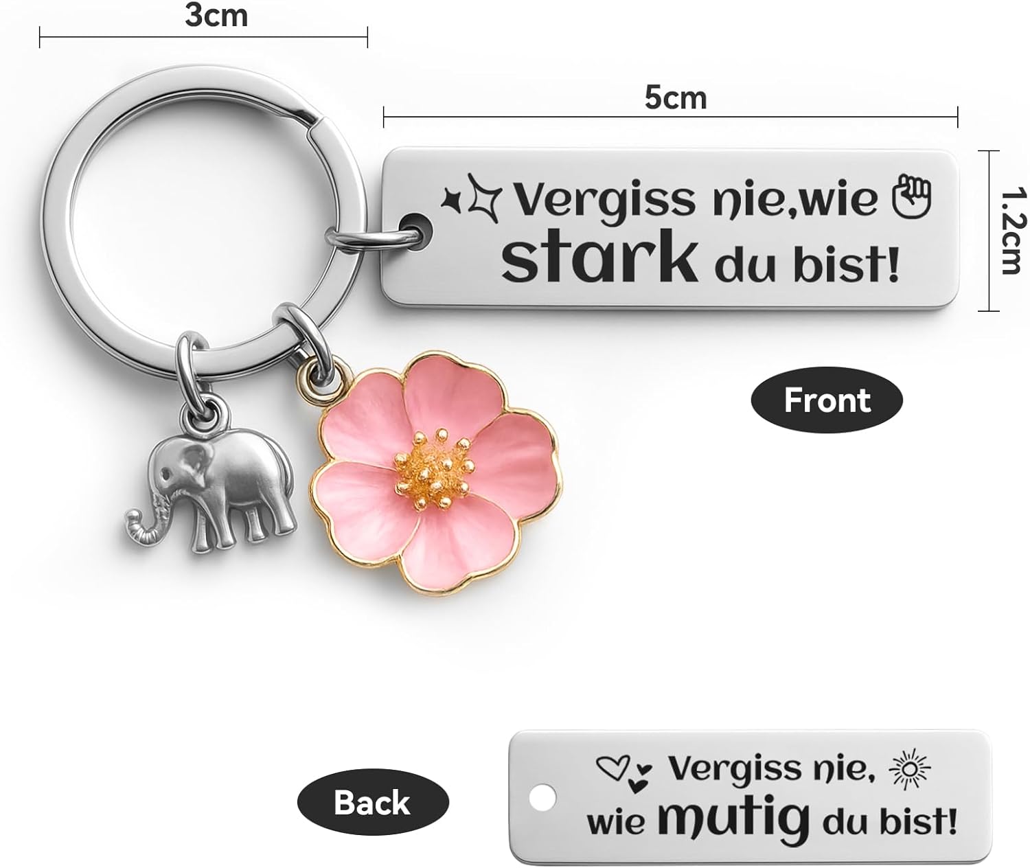 Gifts for Women Birthday Gift for Women Gift Keyring with Engraving Get Well Gifts Mum Sister Colleague Birthday Gift – Bild 2