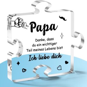 Linkax Father’s Day Gift for Dad, Grandpa, Best Dad Gift, Acrylic Home Decoration with Saying, Birthday Gift for Dad, Thank You Gifts