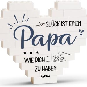 Father’s Day Gifts for Dad, Dad Gift from Daughter Son, Gifts for Dad for Father’s Day, Birthday, Valentine’s Day, Christmas Heart Shaped Plaque Decoration