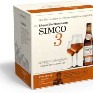 Riegele Simco 3 Gift Box – Hopy Happiness of Life – Chestnut Red India Pale Ale, Craft Beer (8 x 0.33 L)