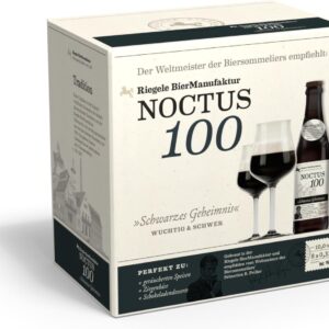 Riegele Noctus 100 Gift Box – Black Secret – Intensive Imperial Stout, Craft Beer from Bavaria (8 x 0.33 L)