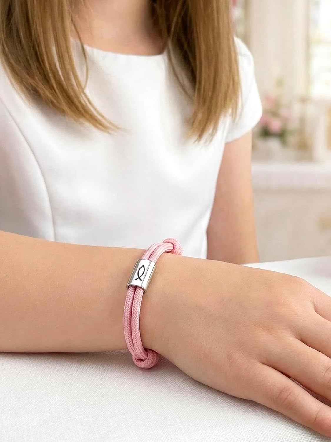 Confirmation Gifts for Boys and Girls, Ichthys Fish Symbol Bracelet with Gift Box & Greeting Card, Confirmation Bracelet, Confirmation Gift for Girls and Boys – Bild 3