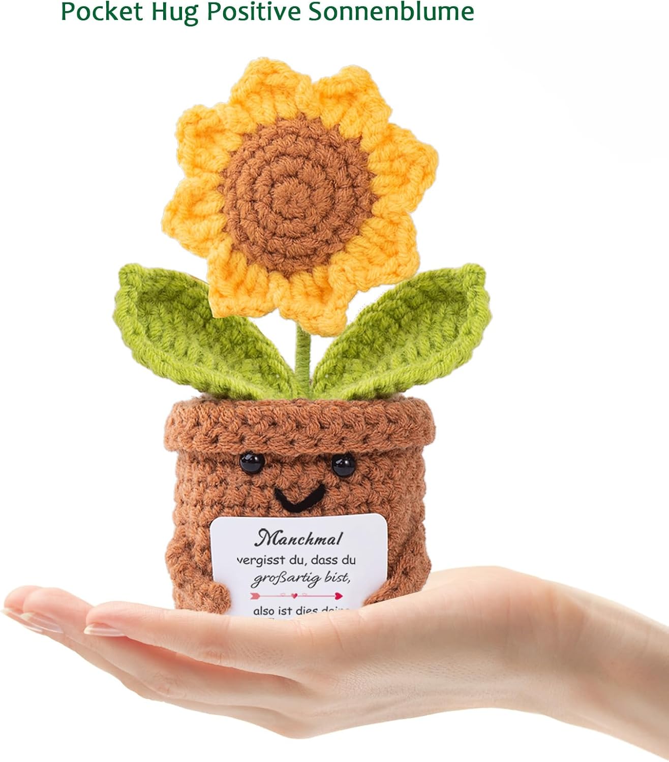 Gifts for Women, Girlfriend, Gifts for Mum, for Sisters, Positive Potato, German Replacement Series, Crocheted Gifts, Inspirational Gifts for Colleague Wife – Bild 4