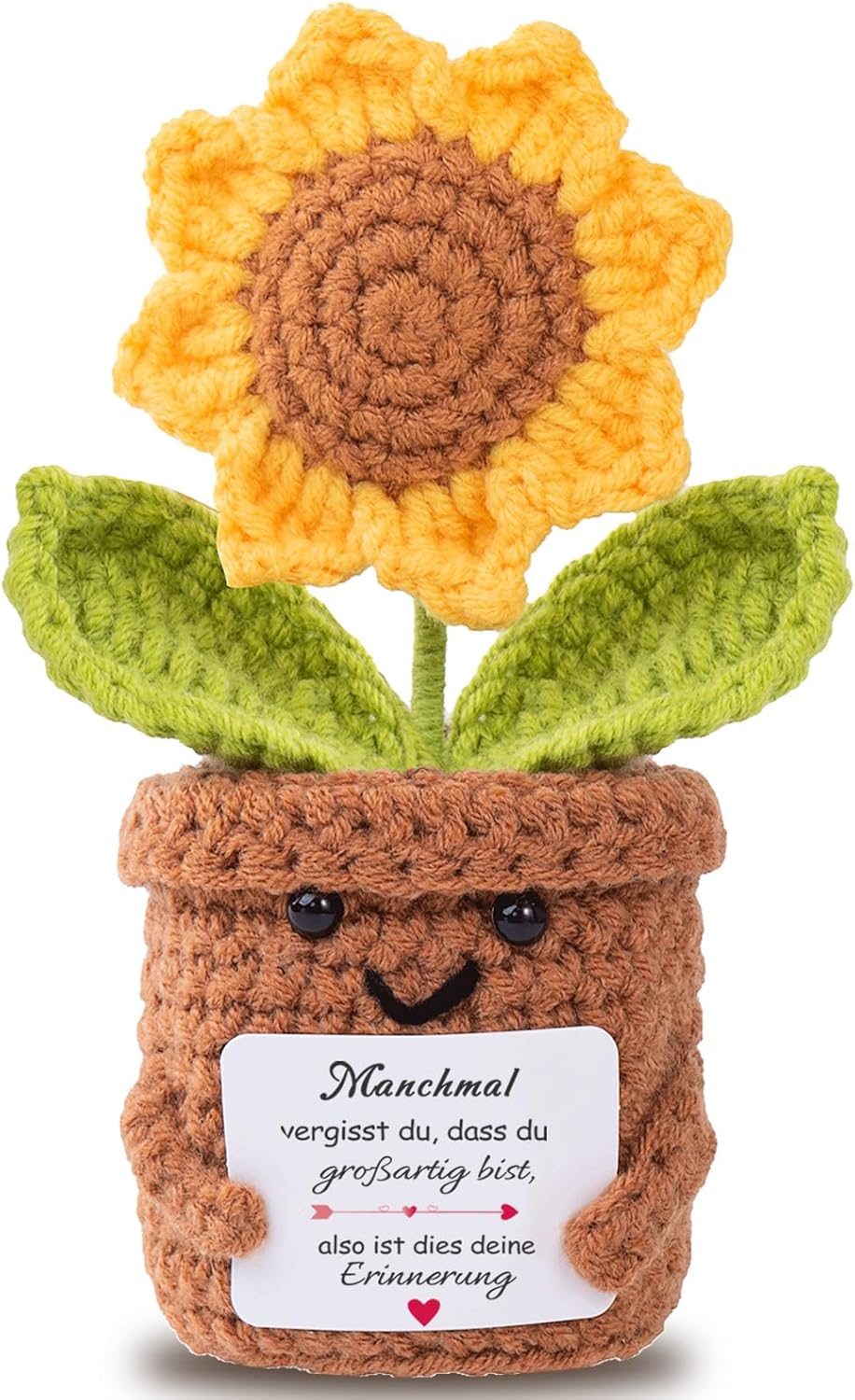 Gifts for Women, Girlfriend, Gifts for Mum, for Sisters, Positive Potato, German Replacement Series, Crocheted Gifts, Inspirational Gifts for Colleague Wife