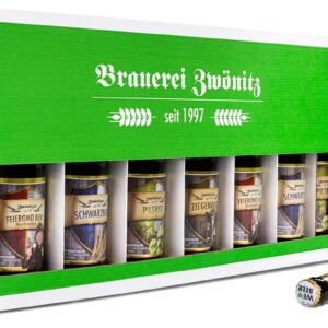Brauerei Zwönitz Men’s Handbag Beer Set with 8 Beer Bottles – Beer Package Father’s Day Gift – Men’s Handbag – Beer Men’s Handbag with 8 x 0.5 L Bottles