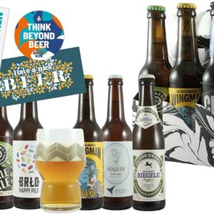 Craft Beer 6 Carrier – 6 Excellent Premium Beers Including Glass, Booklet, Beer Mat and Gift Card, Beer Gifts for Men, Beer Gift, Craft Beer Package, Father’s Day Gift
