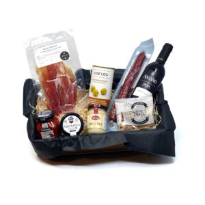 Tapas Evening Gift Box for Two - Gift Basket with Spanish Delicatessen | Gift Set Gift Basket Spain with Red Wine
