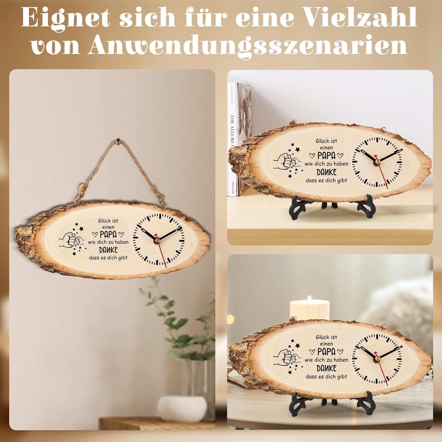 KAAYEE Father's Day Gift for Dad, Wooden Watch, Father's Day Gift, Dad Gift for Father's Day, Birthday, Valentine's Day, Birthday Gift, Easter Gift for Dad – Bild 4
