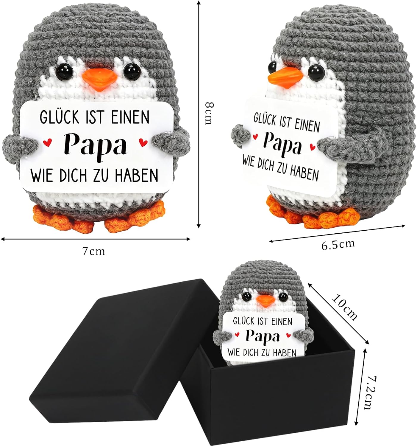 Mini Penguin Gifts for Dad, Dad Gifts, Best Dad Birthday Gifts from Daughter Son, Pocket Hug Penguin Doll, Father Gift for Christmas, New Year's Eve, Easter, Father's Day – Bild 2