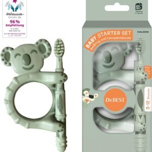 Dr.BEST Baby Starter Set: Teething Ring and Learning Toothbrush for Babies Aged 3 to 12 Months, Developed with Children’s Teeth Experts, 1 Piece