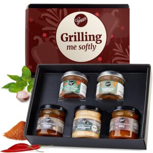 Gepp’s Feinkost Grilling Me Softly I Men’s Gift with Spices & BBQ Sauces I Barbecue Gift for Men I Gift with Specialities such as Magic Spice Spice & Whiskey Pepper for Father’s Day