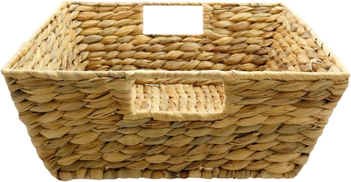 JADE TEMPLE 360271 Decorative Basket made of Water Hyacinth.