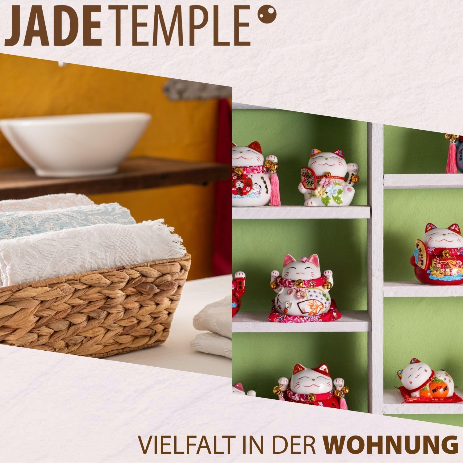 JADE TEMPLE 360271 Decorative Basket made of Water Hyacinth. – Bild 8