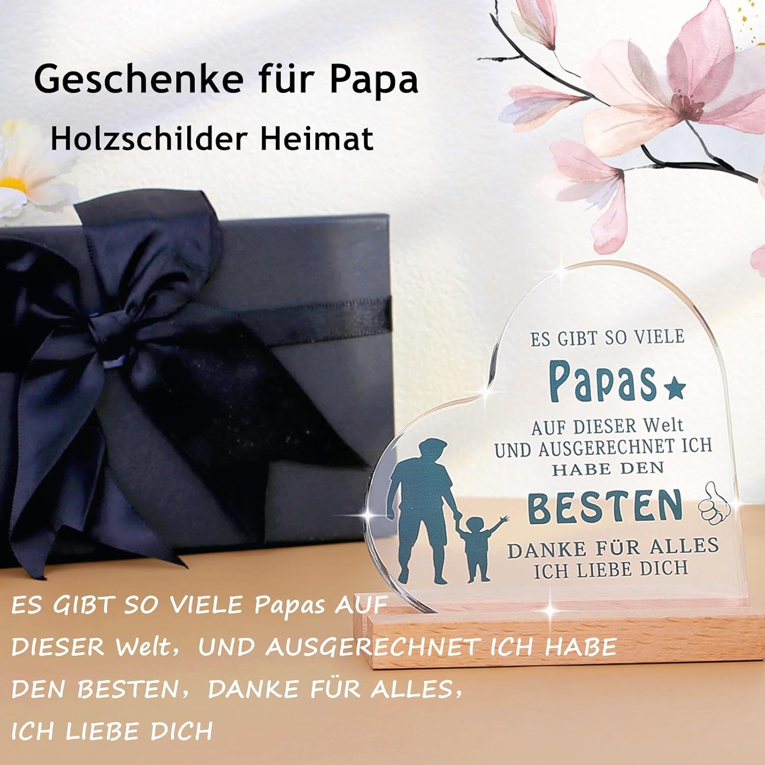 XIANNVXI Father's Day Gift Dad Gift, Birthday Gift for Dad, Gifts for Dad, Dad Gift from Daughter Son, Father's Day Gift, Best Dad Gifts, Father's Day Home Decoration Made of Acrylic – Bild 9