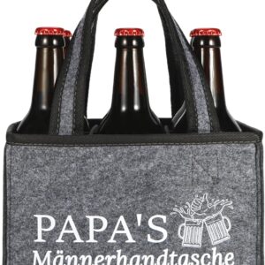 Anicy Dad Gift Men, Funny Dad Birthday Gift, Funny Father's Day Gift for Dads, Dad's Men's Handbag Beer, Gift Dad's Birthday from Children