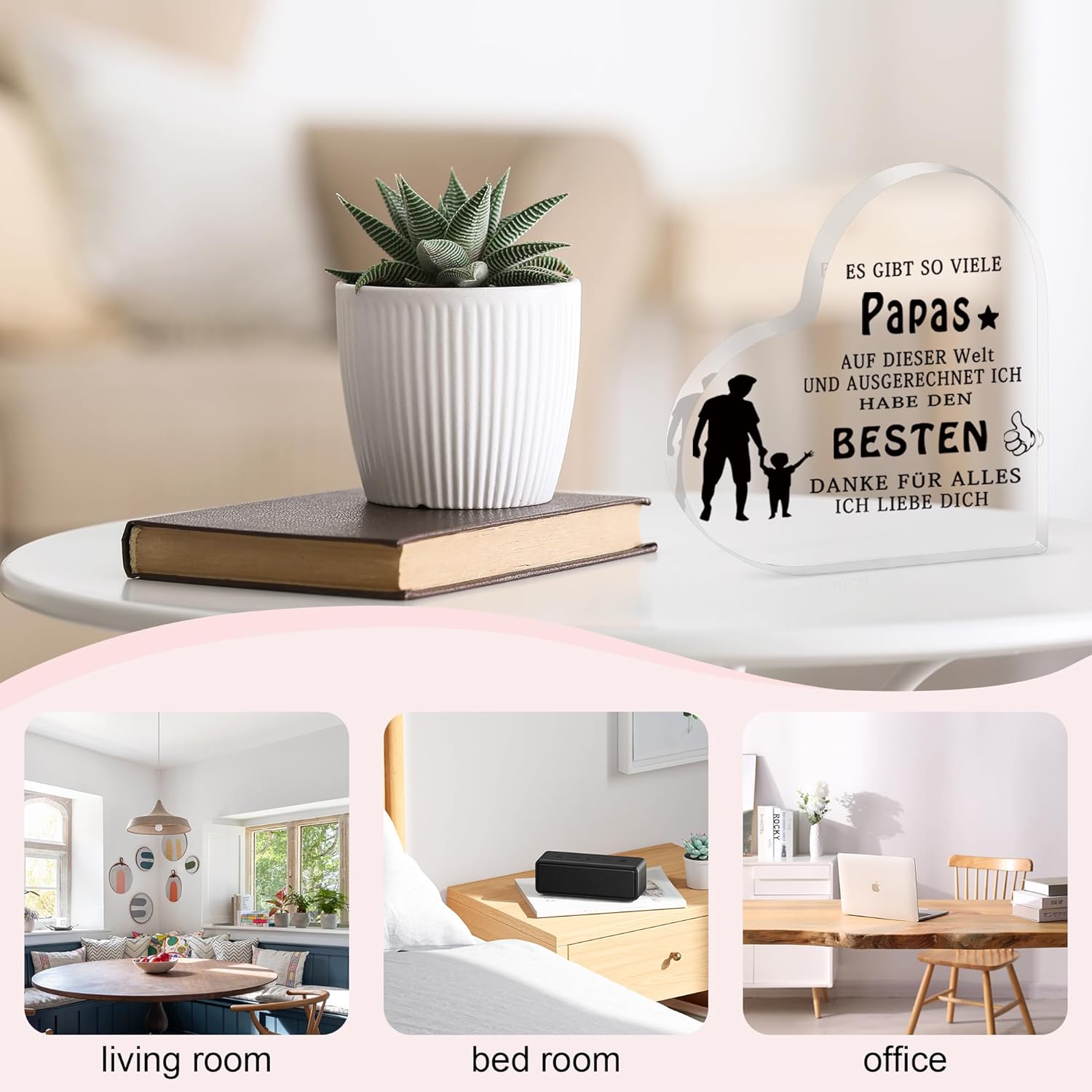 XIANNVXI Father's Day Gift Dad Gift, Birthday Gift for Dad, Gifts for Dad, Dad Gift from Daughter Son, Father's Day Gift, Best Dad Gifts, Father's Day Home Decoration Made of Acrylic – Bild 7