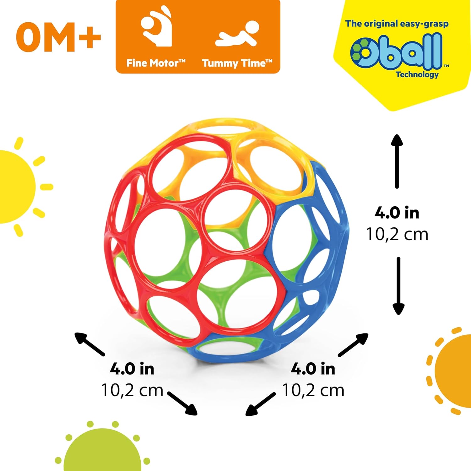 Oball Rattle – Flexible and Easy-to-Grip Design for Children of All Ages Classic – Bild 3