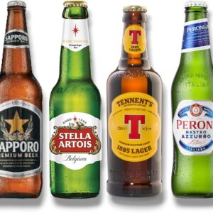 Premium Bier World Package Beer Tasting Gift Set Lager/Pils Mix Package Including Haus der Biere Berlin Beer Mats (6 Bottles)