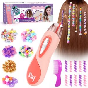 Gift Girls 5 6 7 8 9 10 Years: Hair Accessories Girls DIY Hair Beads Set, Creative Toy Birthday Gift for Children 5-12 Years