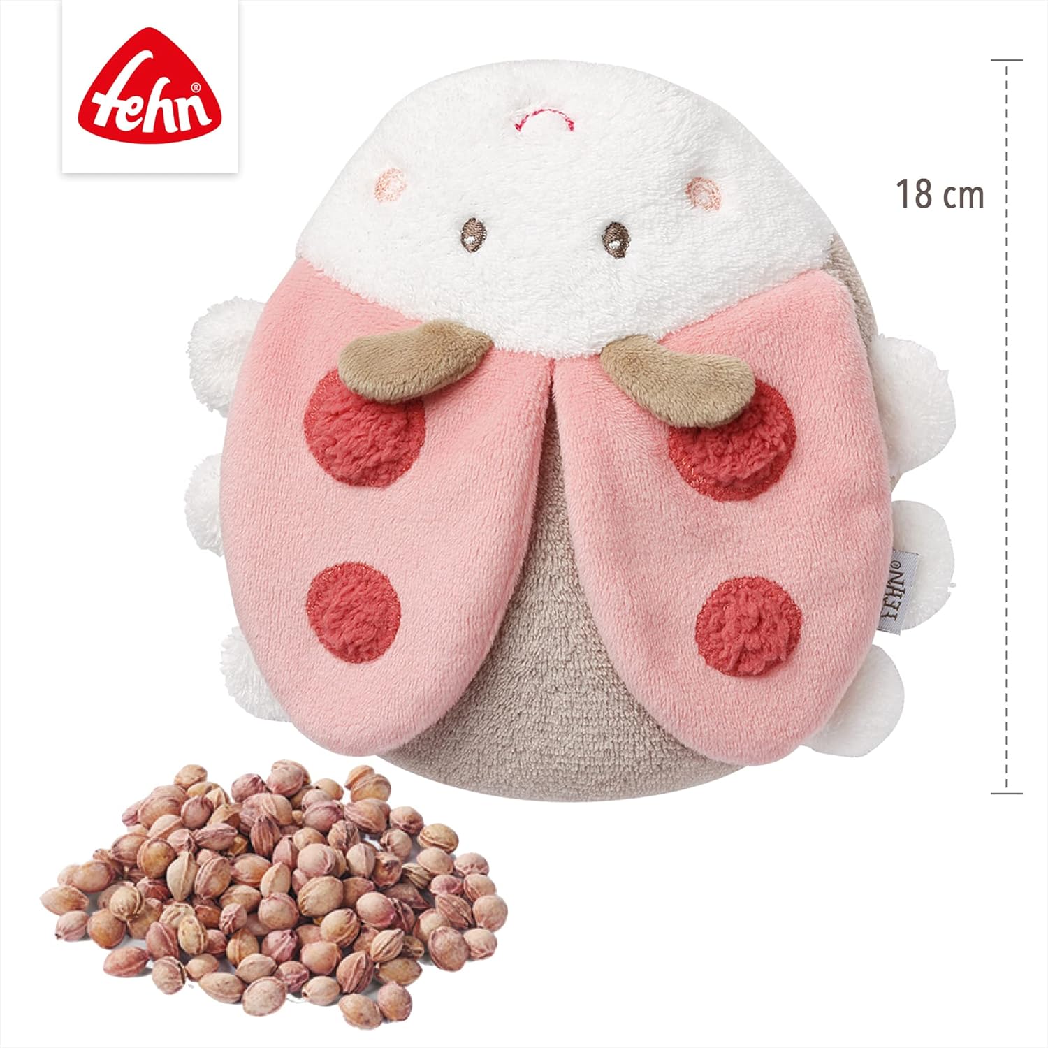 Fehn Cherry Stone Pillow - Worm and Cold Pillow in Cute Design for Babies and Toddlers From 0+ Months – Bild 5