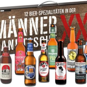 Kalea XXL Men's Handbag, 12 x 0.33 L Beer Specialities from Private Breweries, Beer Gifts for Men and Women, Christmas, Gift Idea
