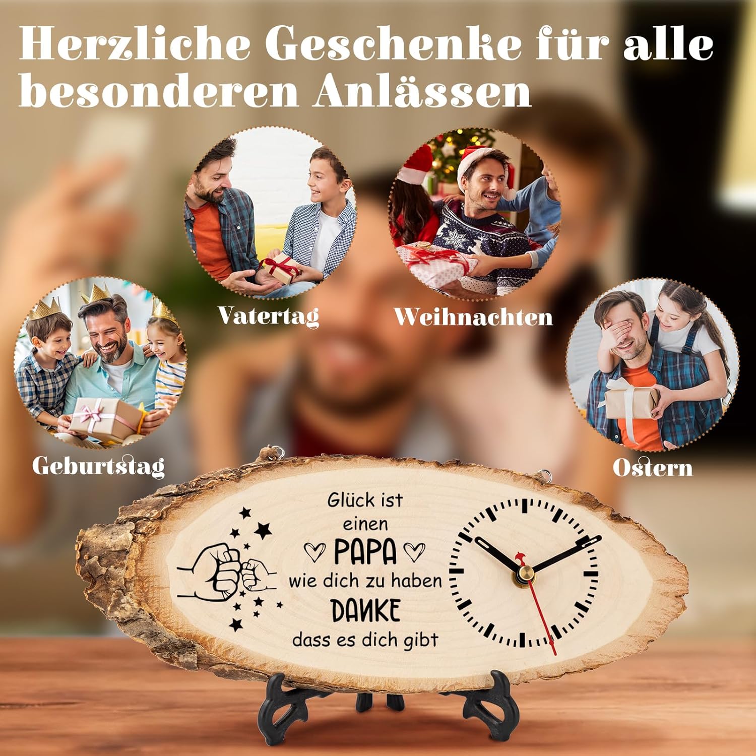 KAAYEE Father's Day Gift for Dad, Wooden Watch, Father's Day Gift, Dad Gift for Father's Day, Birthday, Valentine's Day, Birthday Gift, Easter Gift for Dad – Bild 3