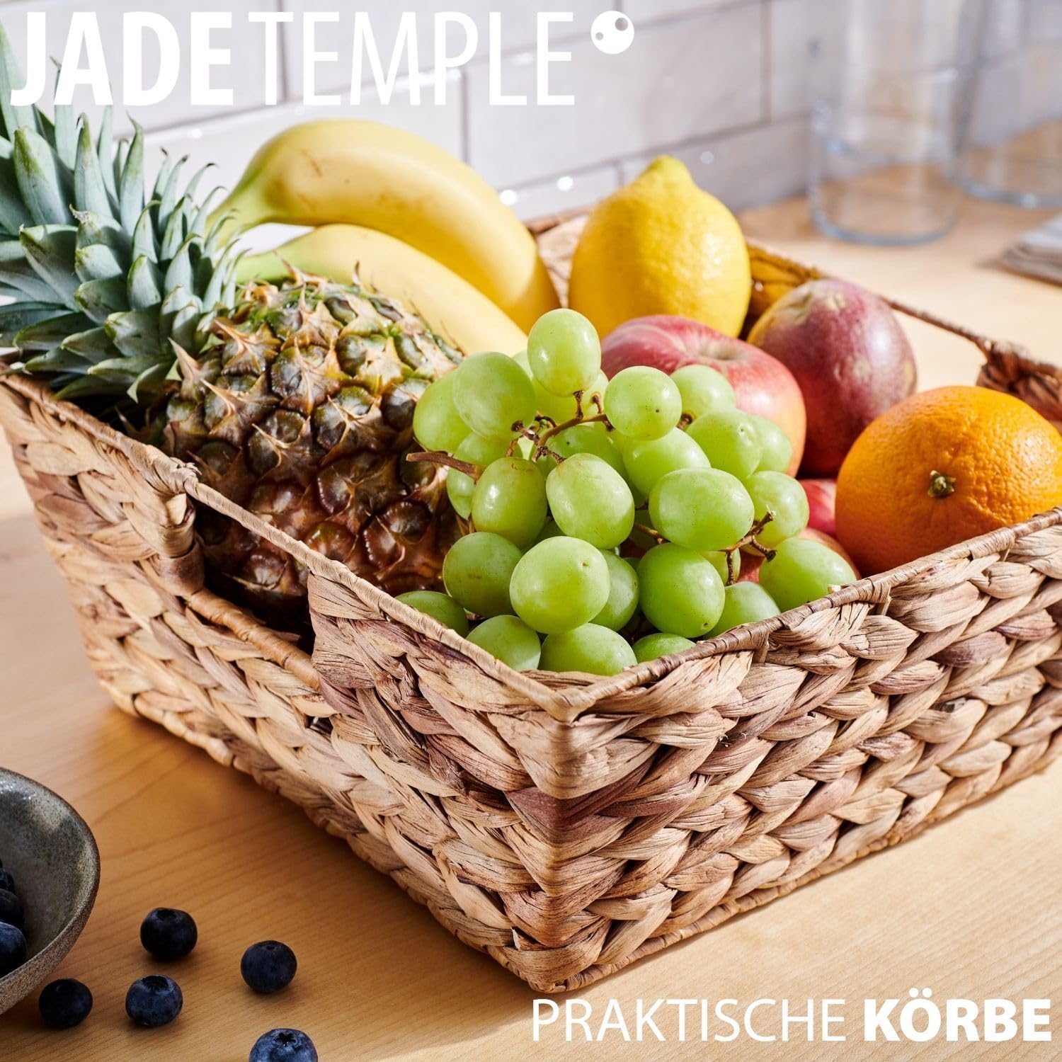 JADE TEMPLE 360271 Decorative Basket made of Water Hyacinth. – Bild 6
