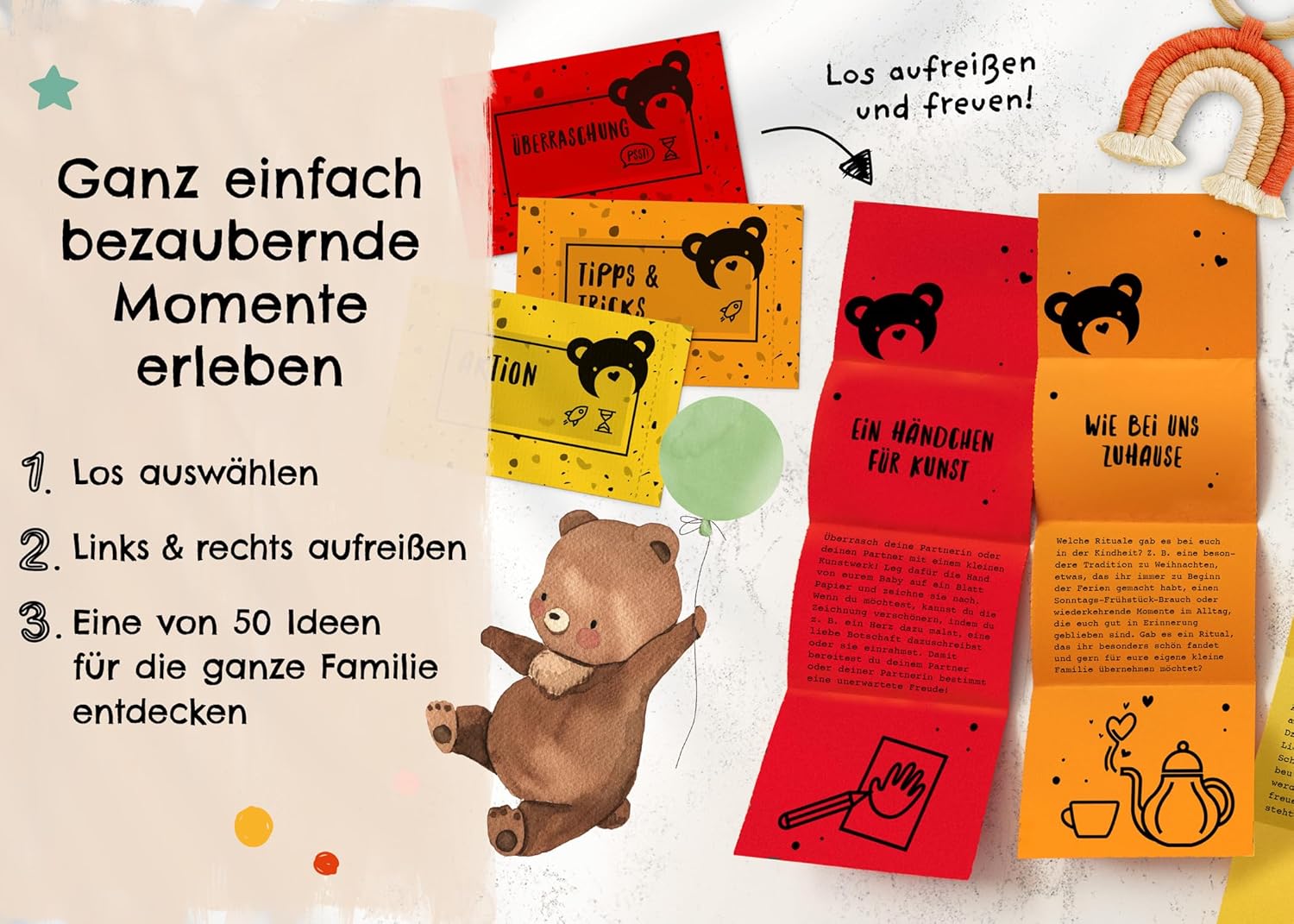 Losbox for Birth – The Birth Gift for Mum, Dad & Baby, 50 Lots with Wonderful Ideas for the First Year, Gift for Birth for Girls and Boys and Gift Idea for Expecting Parents – Bild 3