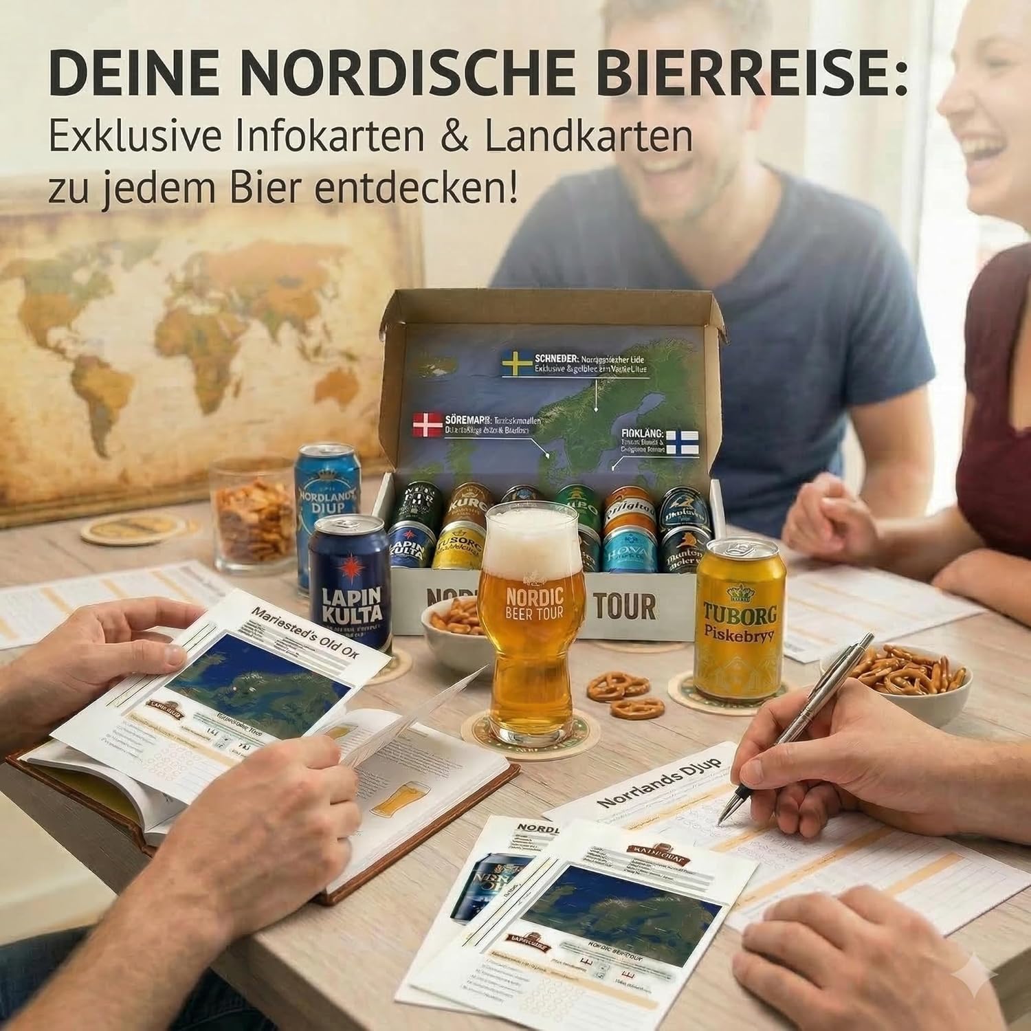 Nohawa Nordic Beer Tour Beer Tasting Package 12 x 0.33 L - Scandinavian Beer Gift Set with 10 Solid + 2 Seasonal Varieties - Beer Gift Box from Denmark, Sweden, Finland – Bild 5