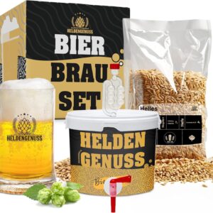 Beer Brewing Set Helles – 5L Beer – [Real Brewing Experience] – Beer Brewing Set with Video Instructions – Beer Gifts for Men
