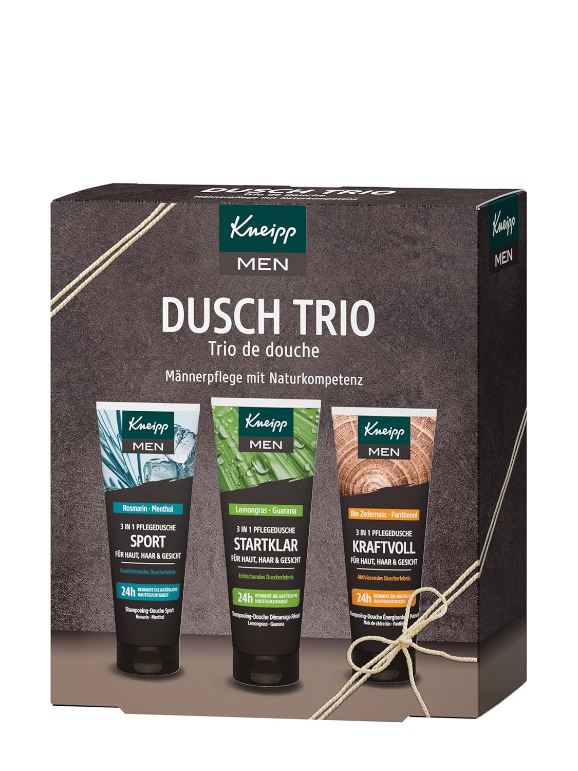 Kneipp Men's Gift Set Shower Trio – Selected 2 in 1 Showers Bestseller: Cool Freshness, Ready to Go and Powerful – Ideal Gift for the Well-groomed Man